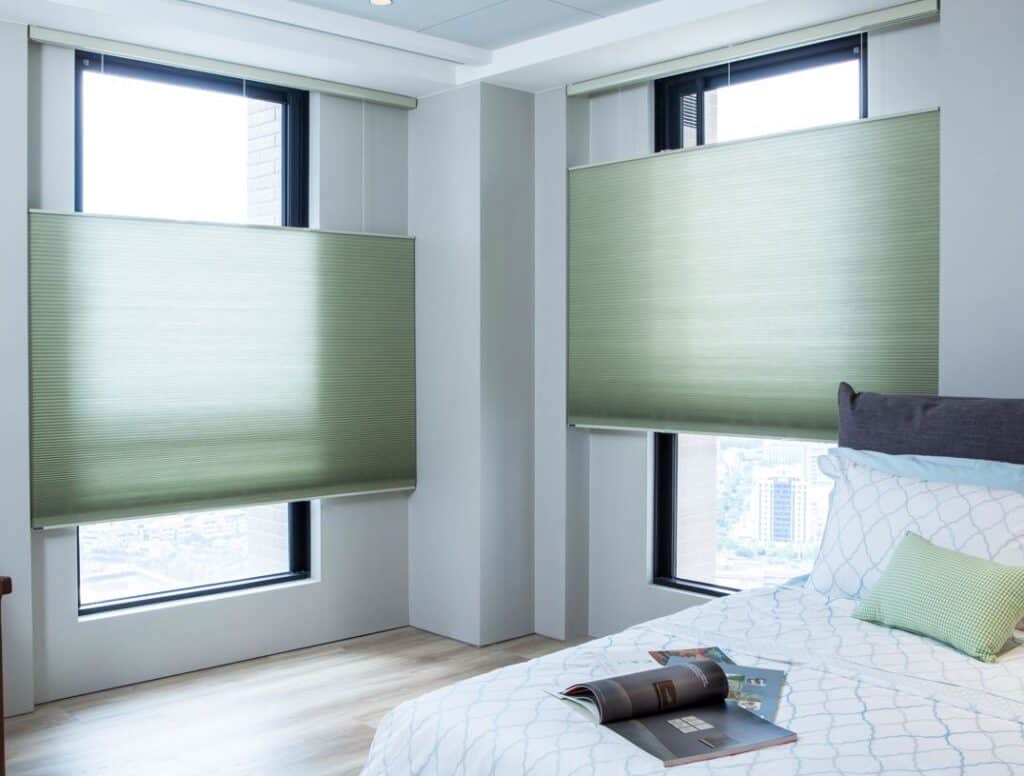 Top down bottom up Honeycomb blinds in a Perth apartment
