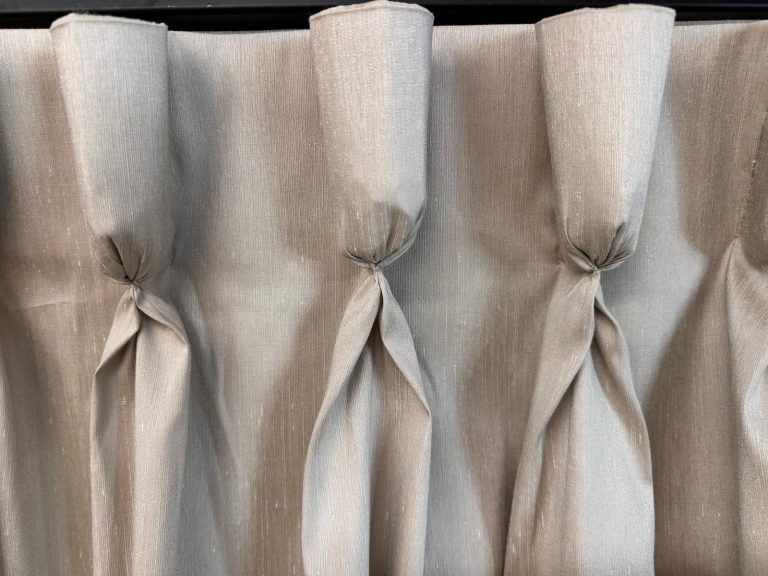 Goblet pleat curtain heading made in Nedlands