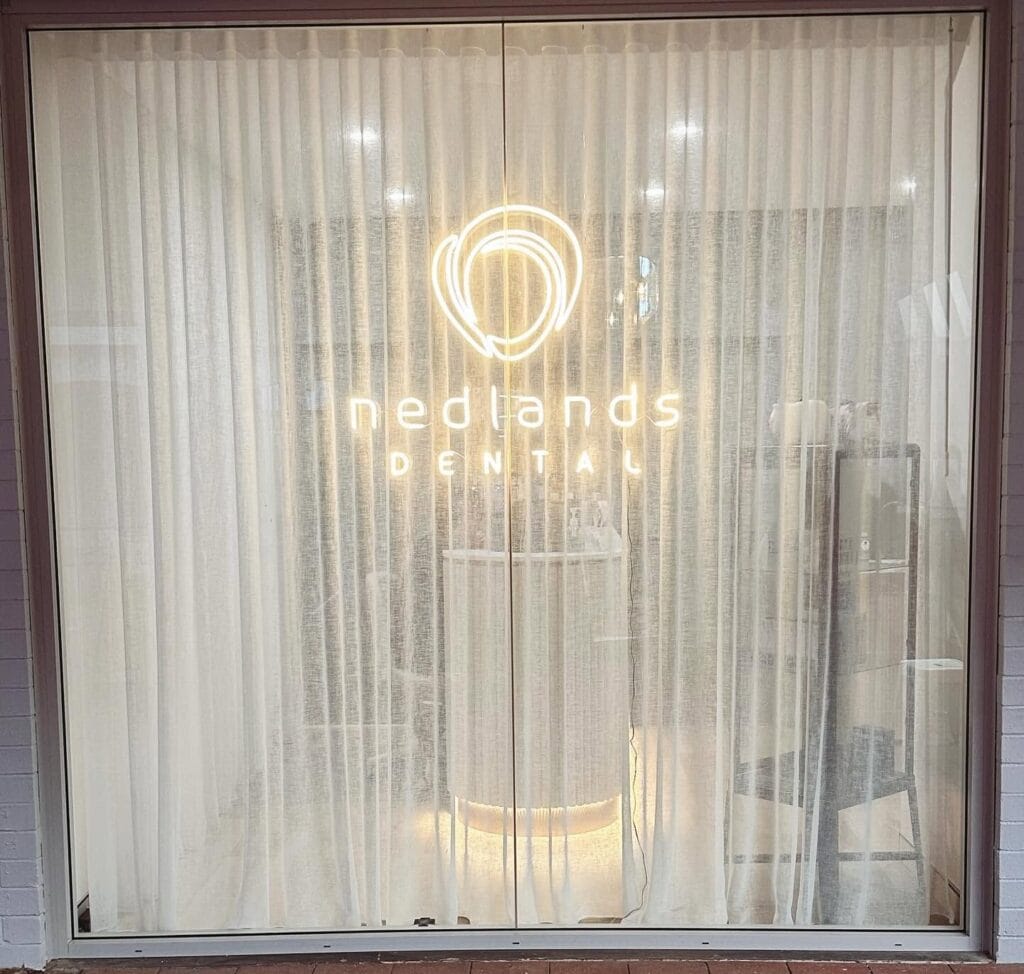 Sheer curtains offering privacy to the reception in Perth