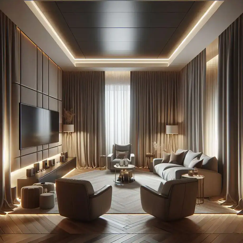 acoustic media room curtains perth