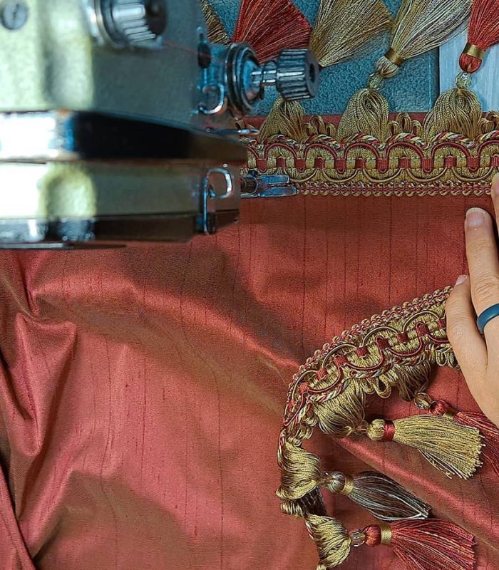 sewing curtains at Hay Interiors Nedlands