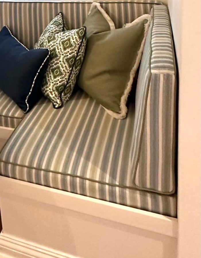 perfectly made window seat cushions in Perth home